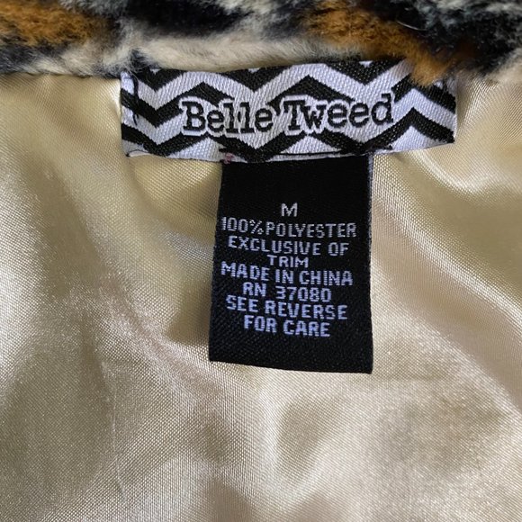 Leopard Print Faux Fur Cropped Jacket size Medium Mob Wife - Picture 11 of 12